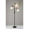 Homeroots Black Metal LED 3-Arm Floor Lamp27 x 20 x 70 in. 372634 - alternate 4